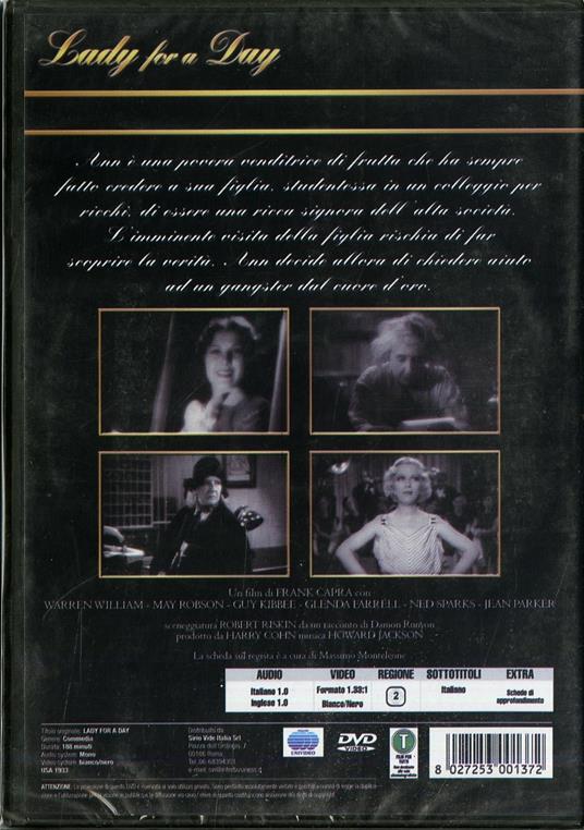 Signora per un giorno di Frank Capra - DVD - 2