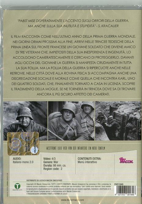 Westfront di Georg Wilhelm Pabst - DVD - 2