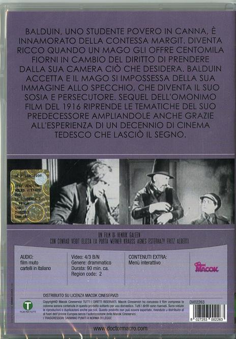 Lo studente di Praga (DVD) di Stellan Rye - DVD - 2