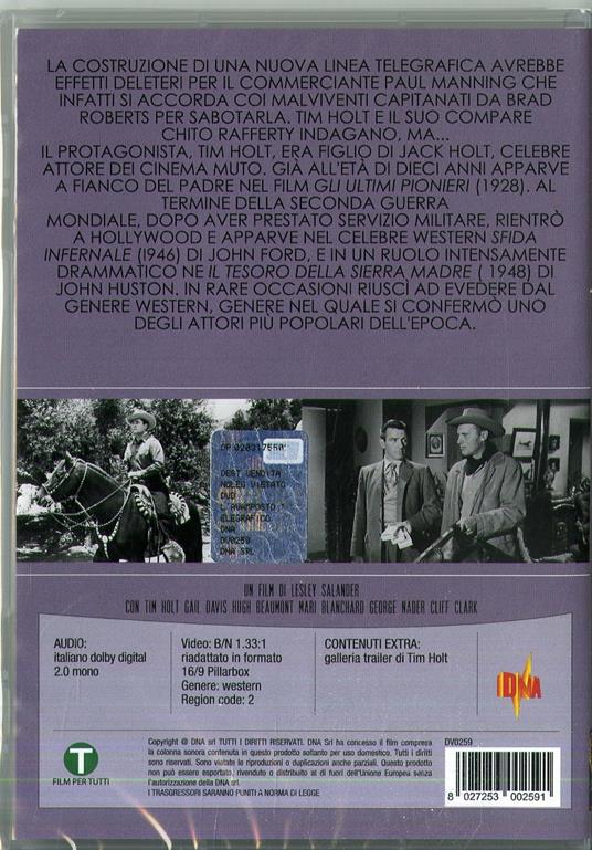 L' avamposto telegrafico (DVD) di Lesley Selander - DVD - 2
