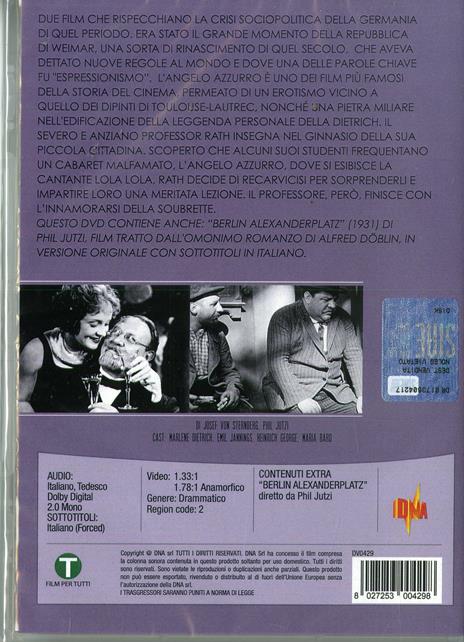 L' angelo azzurro - Berlin Alexanderplatz (1931) (DVD) di Phil Jutzi,Joseph von Sternberg - DVD - 2