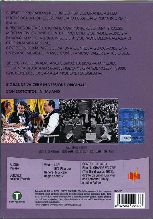 Vienna di Strauss - Il grande valzer (DVD) di Julien Duvivier,Alfred Hitchcock - DVD - 2