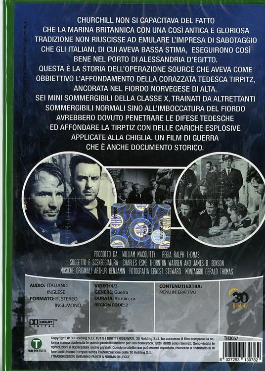 Sopra di noi il mare di Ralph Thomas - DVD - 2