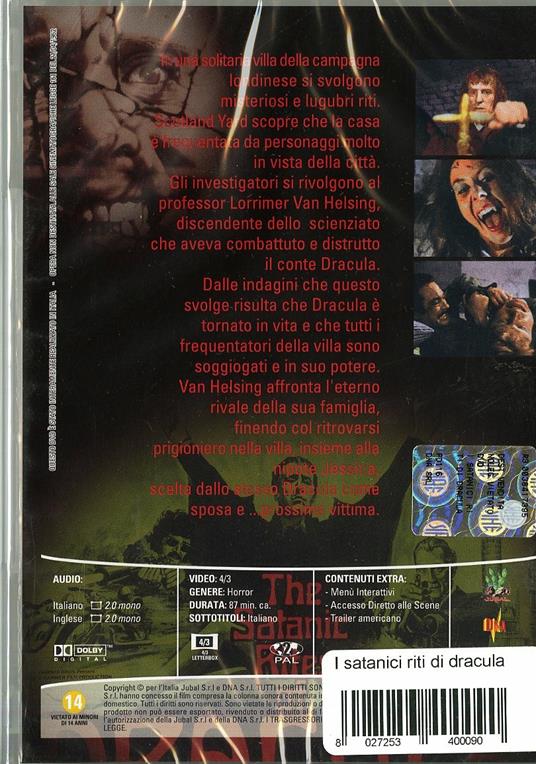 I satanici riti di Dracula di Alan Gibson - DVD - 2