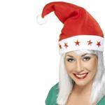 Cappello Natalizio con Luci Led Natale Luminoso Travestimento Accessorio