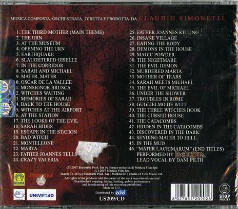 La Terza Madre (Colonna sonora) - CD Audio di Claudio Simonetti - 2
