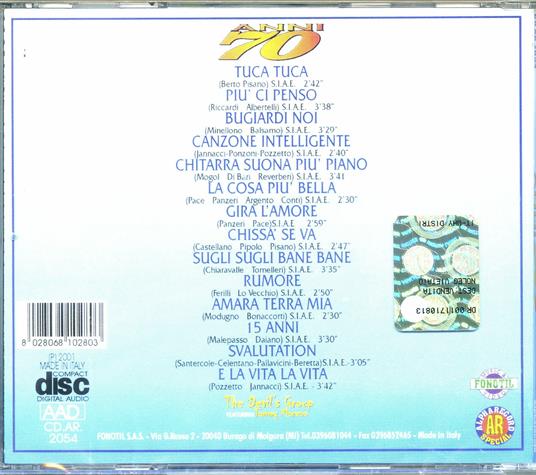 Anni 70 successi italiani 2 - CD Audio - 2