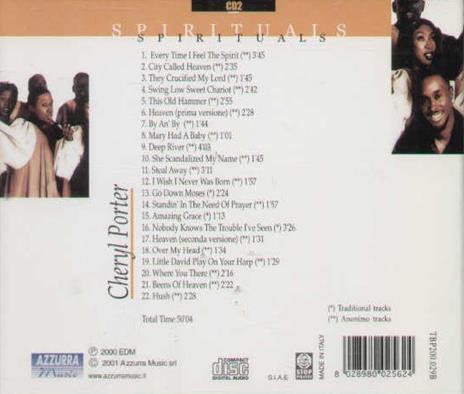 Spirituals - CD Audio di Cheryl Porter - 2