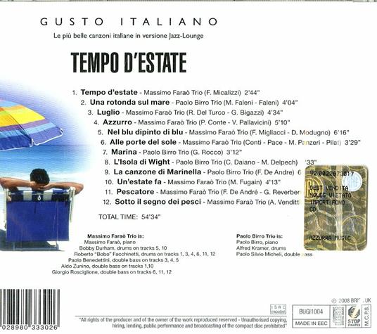 Tempo d'estate - CD Audio di Massimo Faraò - 2