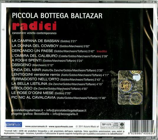 G.I.V. Radici - CD Audio di Piccola Bottega Baltazar - 2