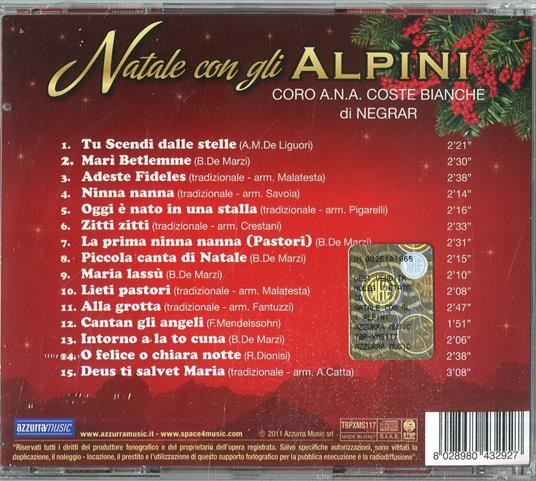 Natale degli Alpini - CD Audio di Coro Coste Bianche - 2
