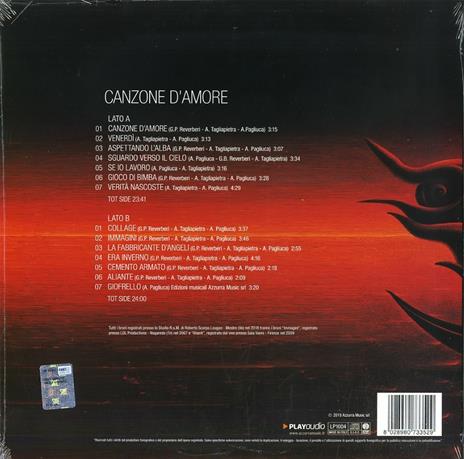 Canzone d'amore - Vinile LP di Tony Pagliuca - 2