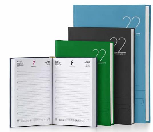Agenda InTempo Text 2024, 12 mesi giornaliera Balacron Verde - 15x21 cm - 2