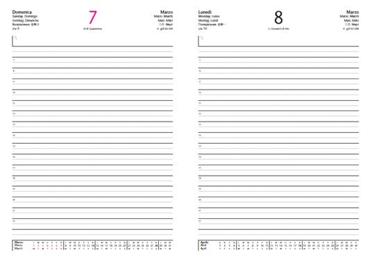 Agenda InTempo Text 2024, 12 mesi giornaliera Balacron Verde - 15x21 cm - 3