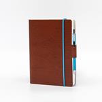 Agenda InTempo Blue Band 2024, 12 mesi giornaliera similpelle Beige con Elastico - 12 x 17 cm