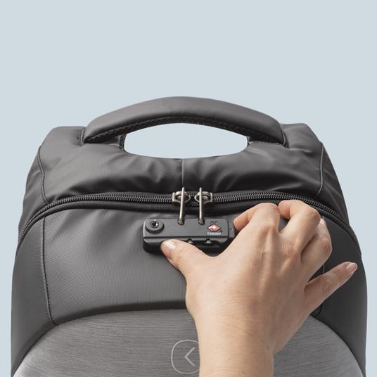 Zaino Intempo Tekniko con chiusura a combinazione, cavo antifurto e porta USB Blue Navy - 11