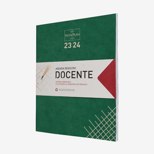 Diario del professore InTempo 2023-24, 12 mesi, Bisettimanale, Vistaplan Colori Assortiti-Verde - 21 x 26 cm