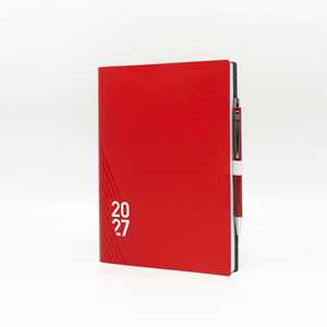 Agenda Intempo 2027 12 mesi giornaliera 15x21 Kairos Rosso