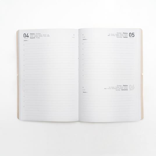 Agenda 17 Mesi, giornaliera, Ciak 2025-2026, Denim Intempo, Bianco - 15 x 21 cm - 2