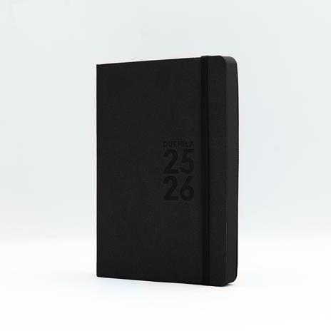 Agenda 16 Mesi, giornaliera, Monobloc 2025-2026, Intempo, Nero - 12 x 17 cm