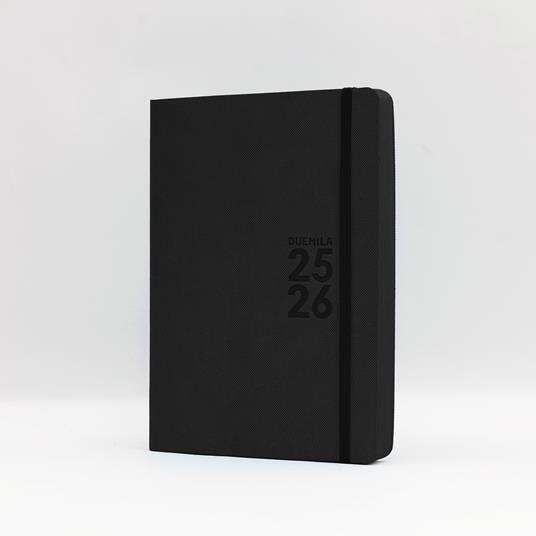 Agenda 16 Mesi, giornaliera, Monobloc 2025-2026, Intempo, Nero - 15 x 21 cm