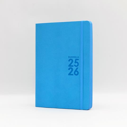 Agenda 16 Mesi, settimanale, Monobloc 2025-2026, Intempo, Azzurro - 15 x 21 cm