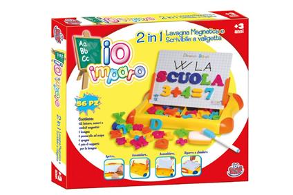 Lavagna magnetica valigetta 56 pz 2 in 1