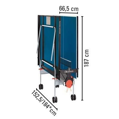 Tavolo Da Pin Pong Con Piano Blu E Ruote Per Esterno Garlando Training Outdoor - 6