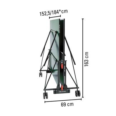 Tavolo ping pong Progress Indoor con ruote verde - 4