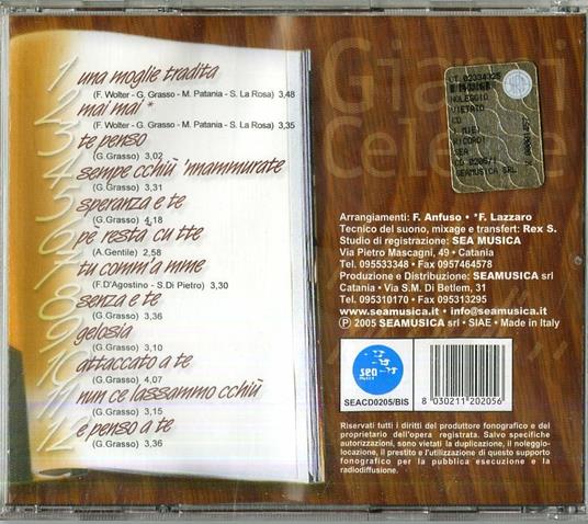 I Miei Ricordi - CD Audio di Gianni Celeste - 2