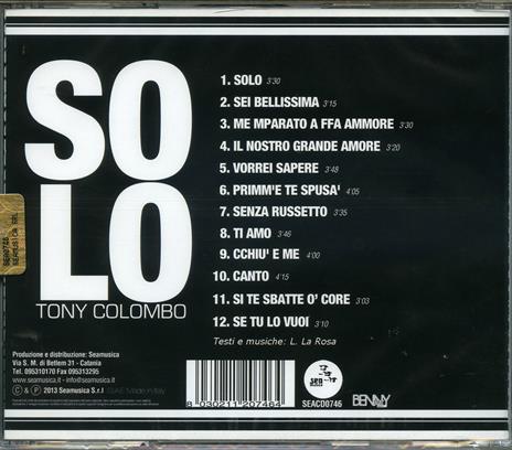 Solo - CD Audio di Tony Colombo - 2