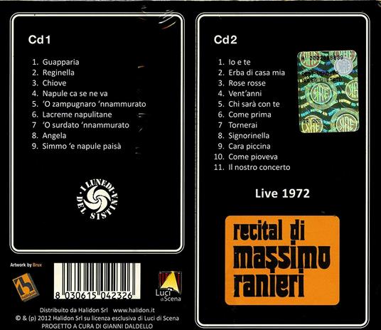 Recital (I lunedì del Sistina) - CD Audio di Massimo Ranieri - 2