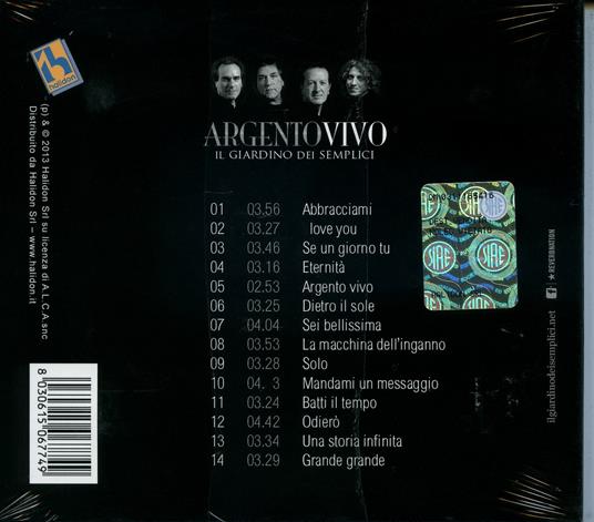Argento vivo - CD Audio di Il Giardino dei Semplici - 2