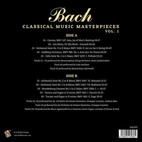 Bach Classical Music Masterpieces - Vinile LP di Johann Sebastian Bach - 2