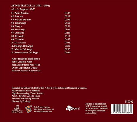 Astor Piazzolla Live Lugano 13 Ottobre 1 - CD Audio di Astor Piazzolla - 2
