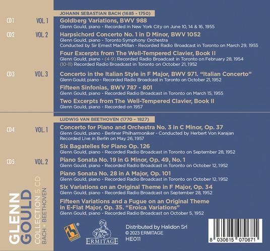 Bach & Beethoven - CD Audio di Johann Sebastian Bach,Ludwig van Beethoven,Glenn Gould - 2