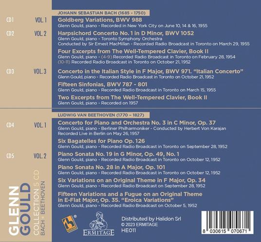 Bach & Beethoven - CD Audio di Johann Sebastian Bach,Ludwig van Beethoven,Glenn Gould - 2