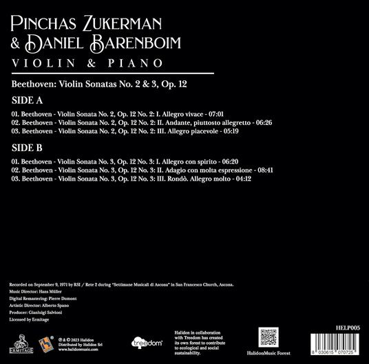 Musiche di Beethoven e Schubert - Vinile LP di Pinchas Zukerman,Daniel Barenboim - 2