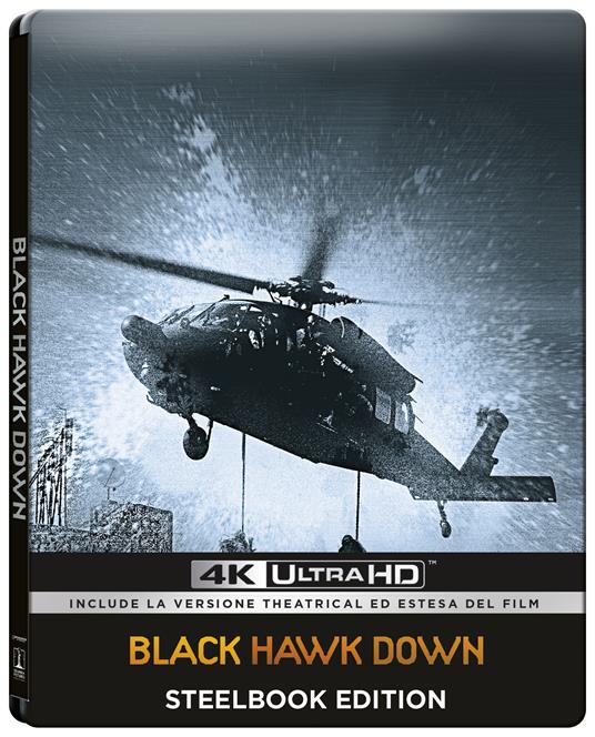 Black Hawk Down. Steelbook (2 Blu-ray + Blu-ray Ultra HD 4K) di Ridley Scott - Blu-ray + Blu-ray Ultra HD 4K