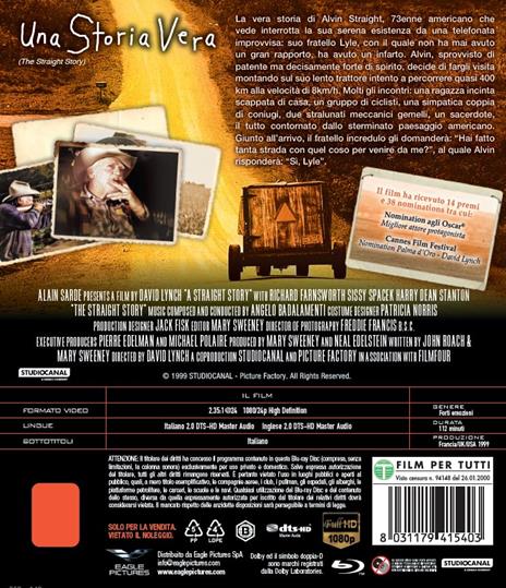 Una storia vera (Blu-ray) di David Lynch - Blu-ray - 2