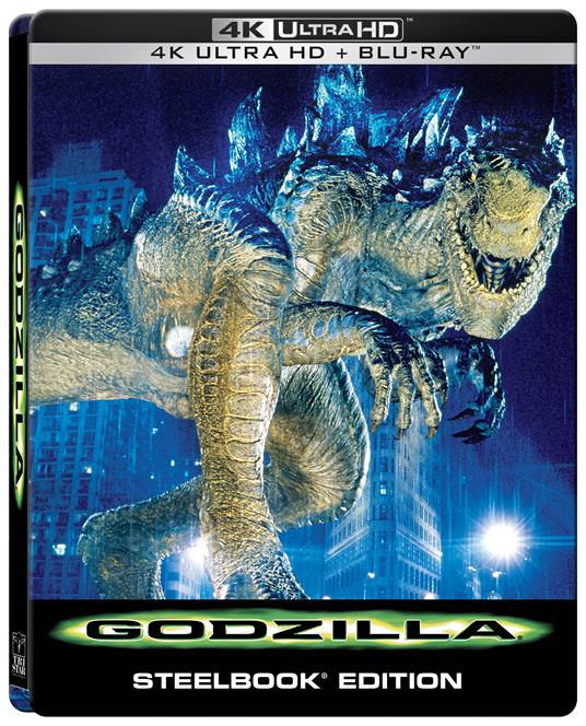 Godzilla. Steelbook (Blu-ray + Blu-ray Ultra HD 4K) di Roland Emmerich - Blu-ray + Blu-ray Ultra HD 4K