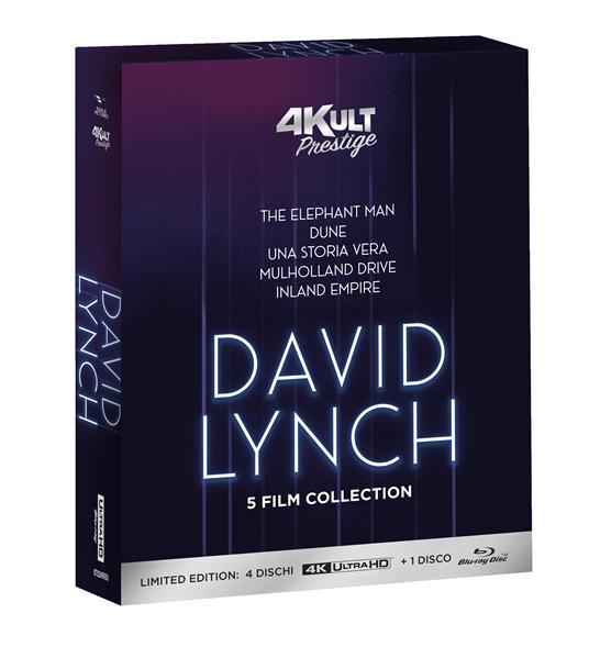 David Lynch. "4Kult Prestige Edition". Edizione Numerata 5 Dischi (Blu-ray + 4 Blu-ray Ultra HD 4K) di David Lynch