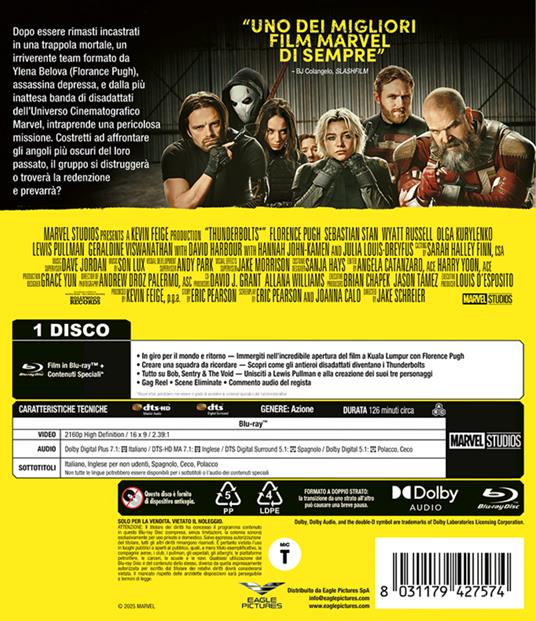 Thunderbolts (Blu-ray) di Jake Schreier - Blu-ray - 2