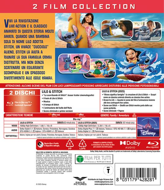 Cofanetto Lilo & Stitch (Live action & Animation) (Blu-ray Disc) di Chris Sanders,Dean DeBlois,Dean Fleischer-Camp - 2