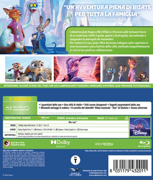 Zootropolis 2 (Blu-ray) di Byron Howard,Rich Moore,Jared Bush - Blu-ray - 2