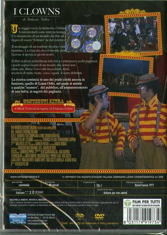 clowns di Fellini (DVD) di Federico Fellini - DVD - 2