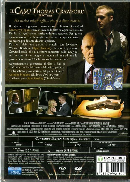 Il caso Thomas Crawford di Gregory Hoblit - DVD - 2
