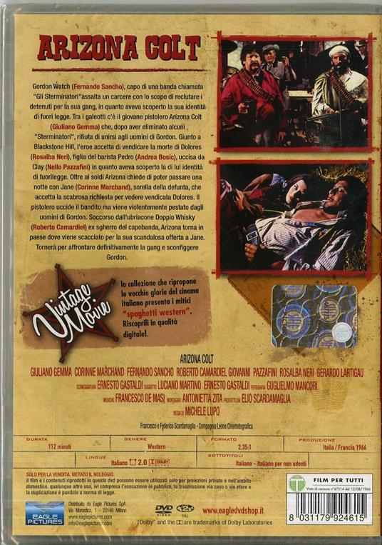 Arizona Colt di Michele Lupo - DVD - 2