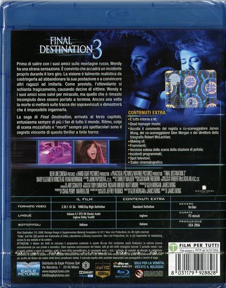 Final Destination 3 di James Wong - Blu-ray - 2