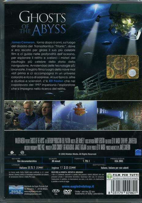 Ghosts of the Abyss<span>.</span> Edizione speciale di James Cameron - DVD - 2